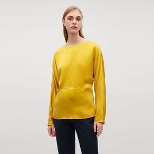COS Batwing-Sleeved Silk Top